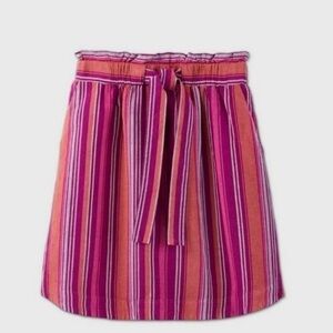A New Day Striped Pink and Orange Women's Skirt